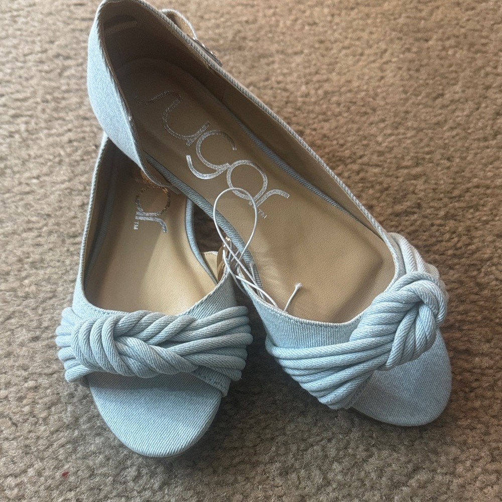 Sugar Women's Sky Blue Knotted Flats